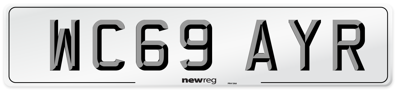 WC69 AYR Number Plate from New Reg